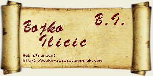 Bojko Iličić vizit kartica